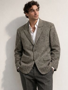 Chereskin Camel Hair Blend Brown Tweed Blazer Sportscoat – Size 42R